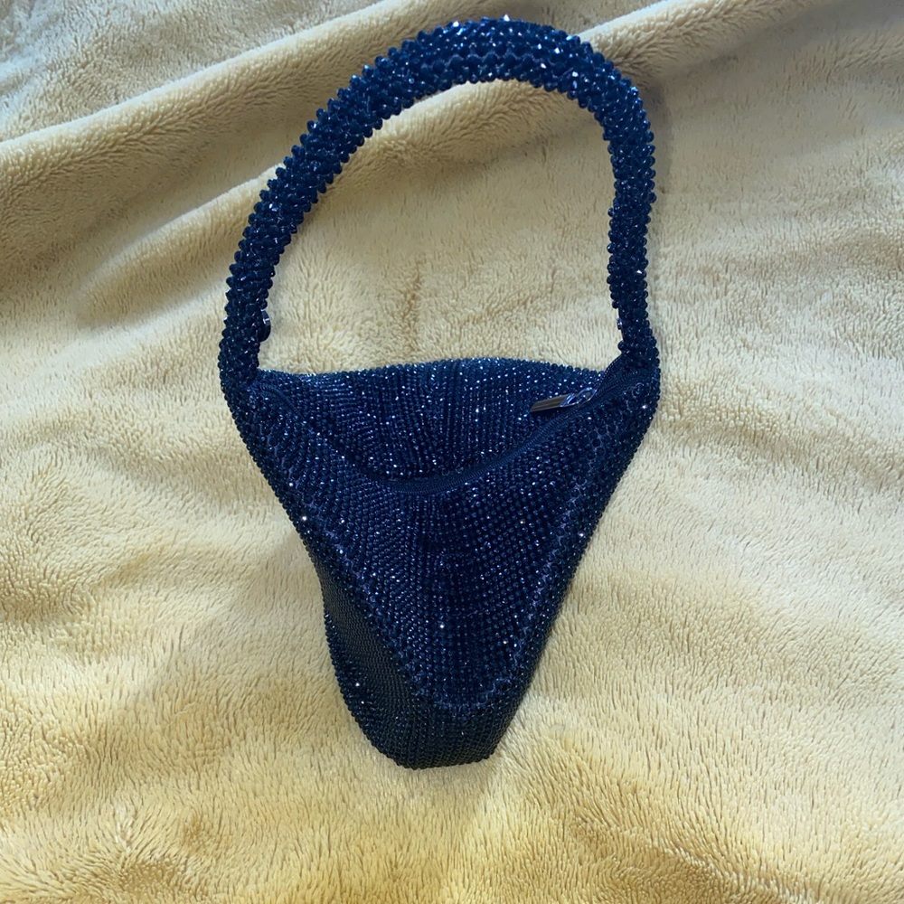 Black rhinestone bag